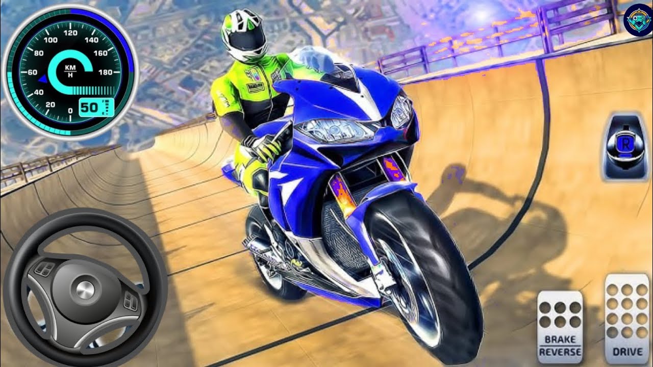 Impossible Motorbike Tracks Android - Animal Bike Stunts Racing Gameplay - Gameplay Walkthrough #6