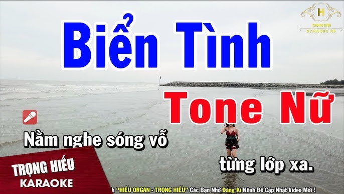 Karaoke Biển Tình Tone Nữ Nhạc Sống | Trọng Hiếu