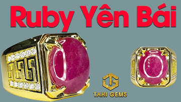 Nhẫn nam vàng 18k đính đá Ruby yên bái cùng TahiGems 6407