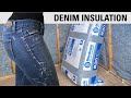 Converting jeans into denim insulation