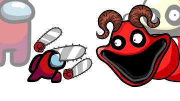 Mini Crewmate Kills Hungry Worm Characters | Among Us