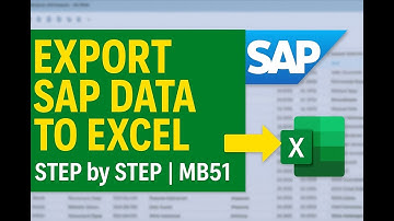 How to Export SAP MB51 Data to Excel | Step-by-Step Guide for Professionals 