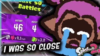 How I ALMOST WON 50 GAMES in a ROW in Splatoon 2 Ranked...
