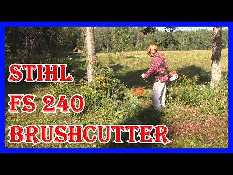 STIHL FS 240 BRUSHCUTTER REVIEW - 10 INCH 120 TOOTH RENEGADE  BLADE