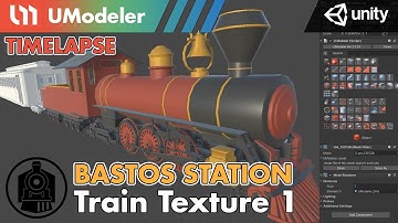 3D Modeling in Unity - Timelapse of Texturing the train in Bastos Station with UModeler (1/2)