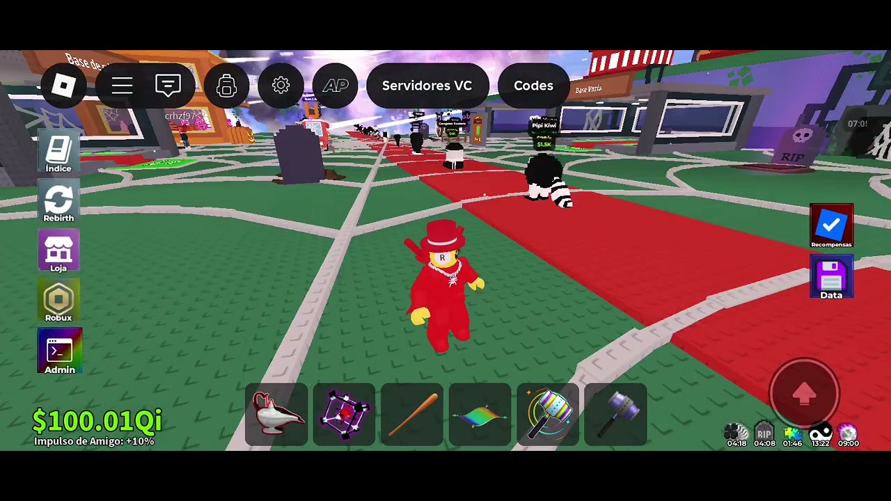 Admin abuse global  em comemoração ao aniversaario de um youtuber de roube um brainrot canal caylus