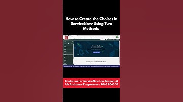 How to Create the Choices in ServiceNow Using Two Methods  #servicenow
