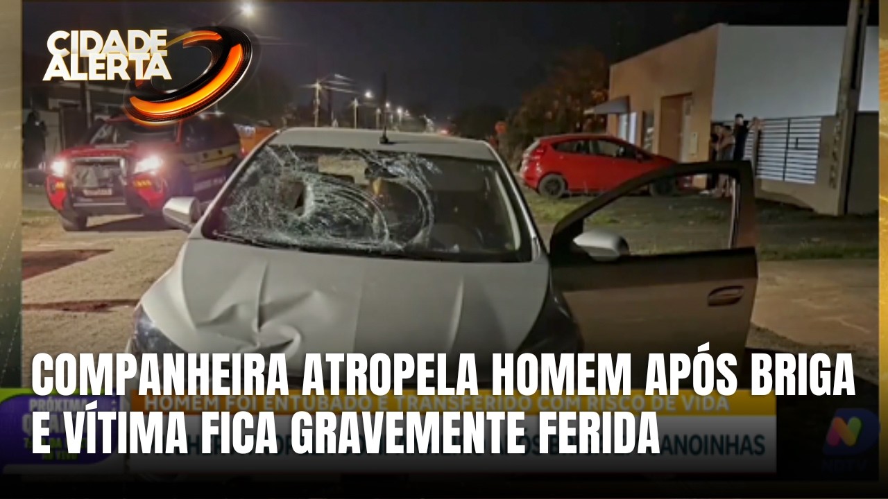 Homem de 29 anos é atropelado pela companheira após briga em Canoinhas