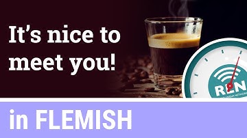 How to say "nice to meet you" in Flemish - One Minute Flemish Lesson 7