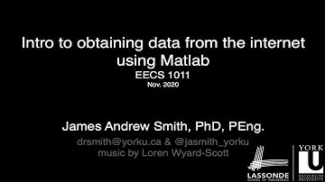Introduction to obtaining data on the internet with Matlab