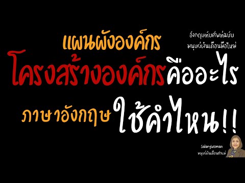 โครงสร้างองค์กรคืออะไร | อังกฤษทับศัพท์ฉบับมนุษย์เงินเดือนมือใหม่ #8