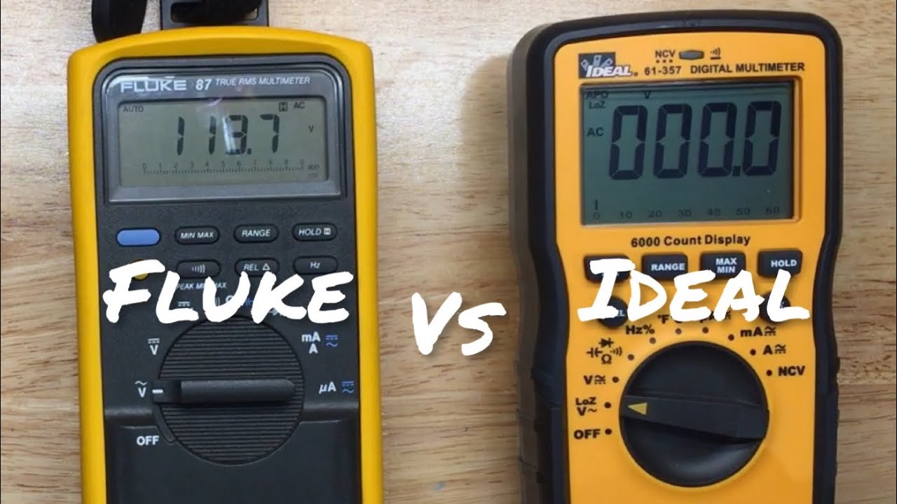 Fluke vs Ideal Voltage Test Multimeter YouTube