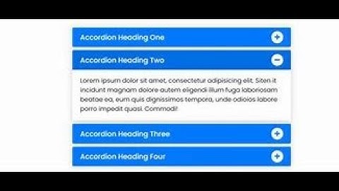 Responsive Accordion Menu using only HTML & CSS