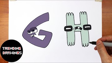 How To Draw Alphabet Lore G and H