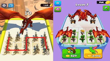 MAX LEVEL in Dinosaur Merge MasterBattle Game! Android ios game Funny video APK MOD New Game Funny