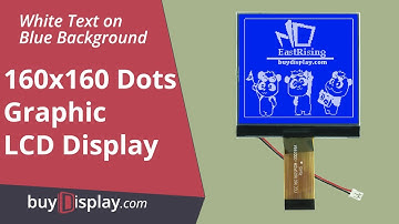 3" LED Backlight Display 160x160 LCM Module Graphic,White Text on Blue Background