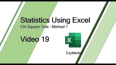 Data Analysis Using Chi Square test / Statistical Analysis using Excel