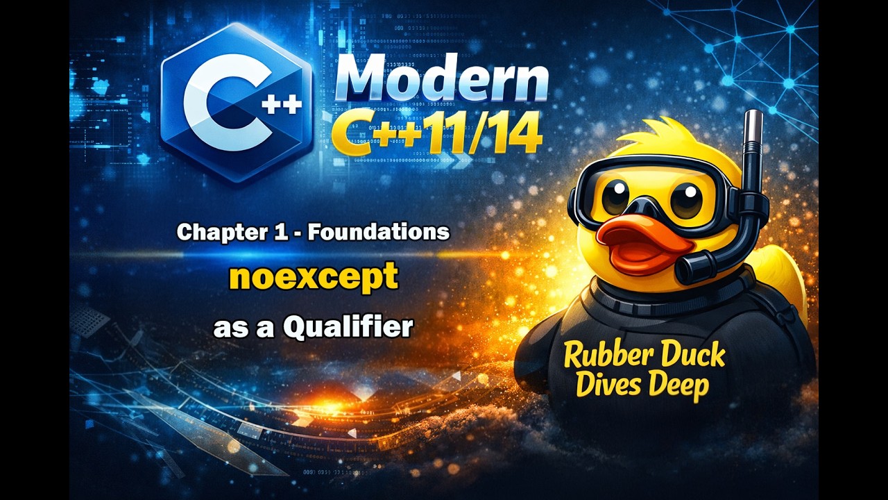 [01.13] noexcept as a Qualifier | Modern C++11/14 - YouTube