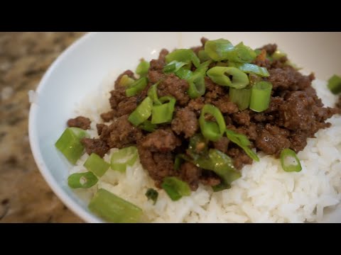 Asian Style Ground Beef with Rice - YouTube