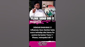 Influencer, Guru Gembul buka suara. 18/10 #gurugembul #pesantren #trans7 #santri #kyai