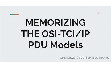 Memorize Quickly the OSI and TCP IP Models with Mapped PDU
