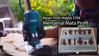 Router or Trimmer Bit Set with The Result to the Wood Plank using Makita 6mm Router Profile 3709