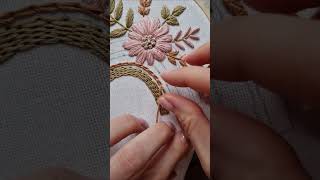 Chain stitch Boho rainbow embroidery🌈 #embroidery #tutorial #diy #handmade #art #craft #stitch