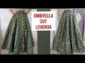 Umbrella cut lehenga | cutting and stitching full tutorial | easy and simple way