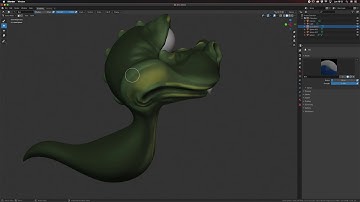 Blender 2.81a Speed Sculpting process - Dinosaur Character exploration