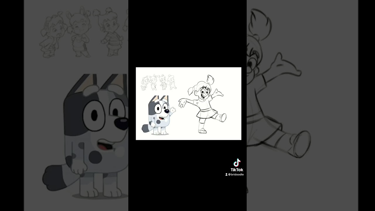 Bluey Characters as humans: Muffin ￼#shorts #youtubeshorts #bluey #characterdesign