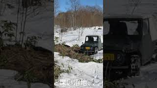 ジムニー　ＳＪ１０の神様がスノアタで落ちました('ω')