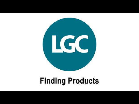LGC Web Guides: How to Find Products