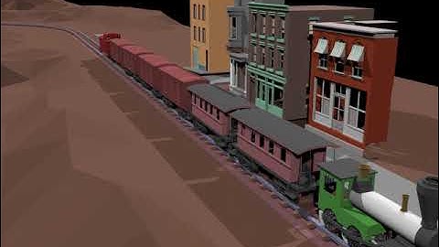 train simulation, Blender 3d physics engine, rigid bodies