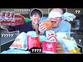 GUESSING THE FAST FOOD ITEM BLINDFOLD CHALLENGE!! | Dan Dan