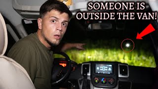 TERRIFYING Van Camping In Haunted Forest - Someone Was Outside The Van! VERY SCARY