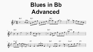 Sight Reading Practice - Blues in Bb - Advanced