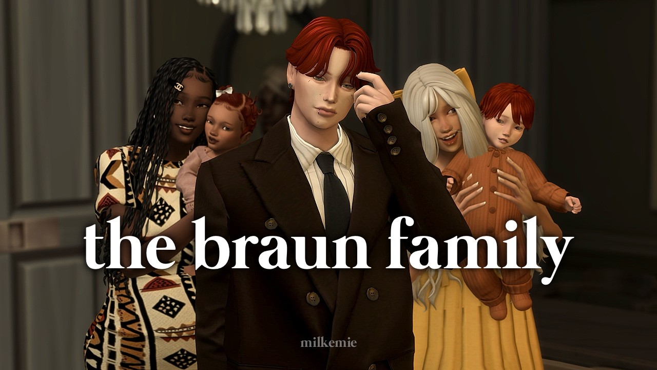 the siblings' first meeting | the braun family (EP1) | sims 4 let's play