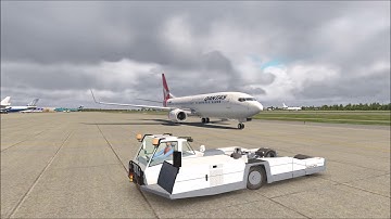 X Plane 11 Bali pushback and takeoff