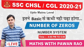 Number of Zero | Number System | Video No.-26 | By pawan rao