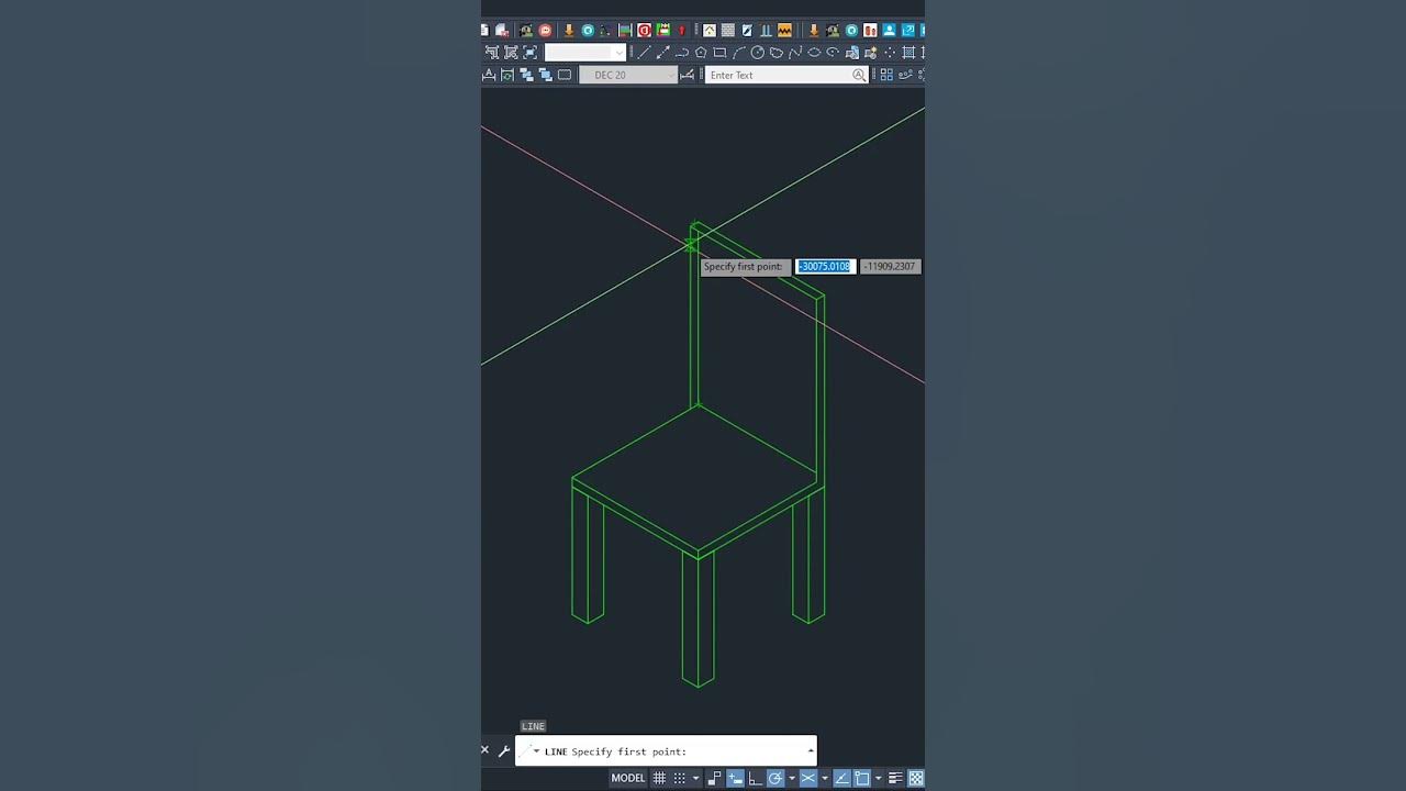 Drafting the chair using AutoCAD only three commands. YouTube