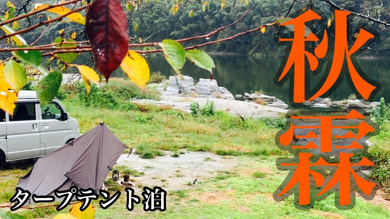 [ソロキャンプ] 今日は雨キャンプ。悪天候にも動じないタープテント泊