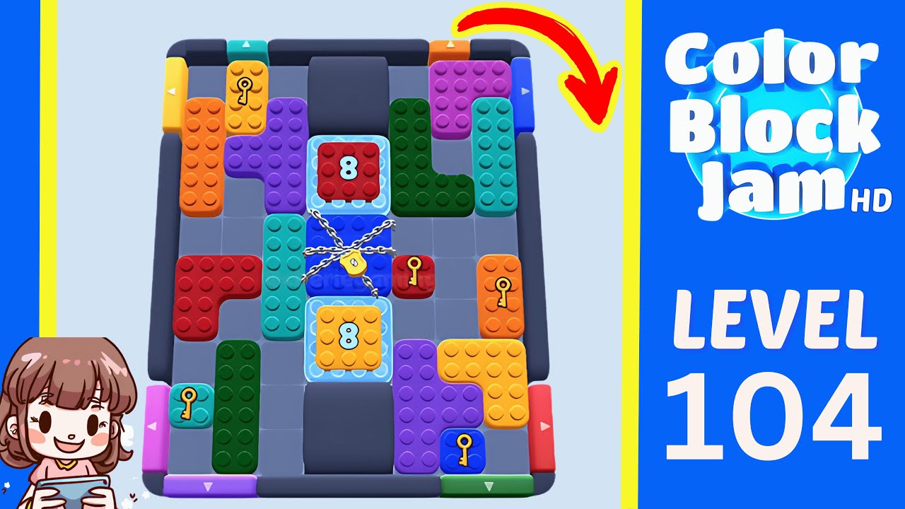 Color Block Jam Level 104 Solution Walkthrough