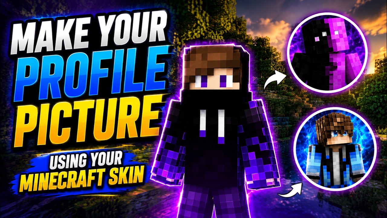 How to make a profile picture using your Minecraft skin. - YouTube