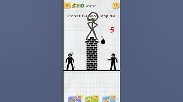 Draw 2 save - stickman puzzle level 16,17,18  #shorts #gaming #trending