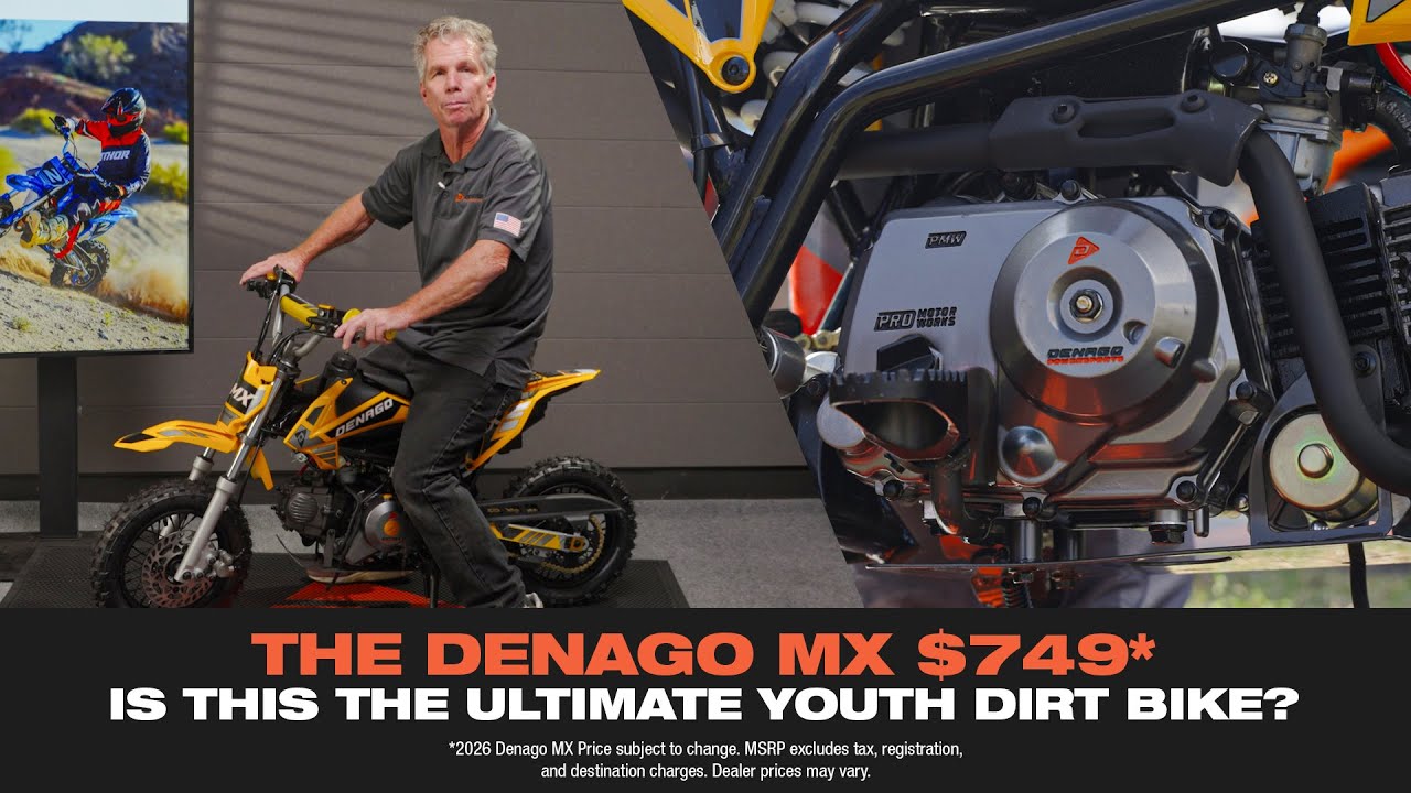 Denago MX Yellow – 110cc Electric Start Pit Bike | East Central Sports