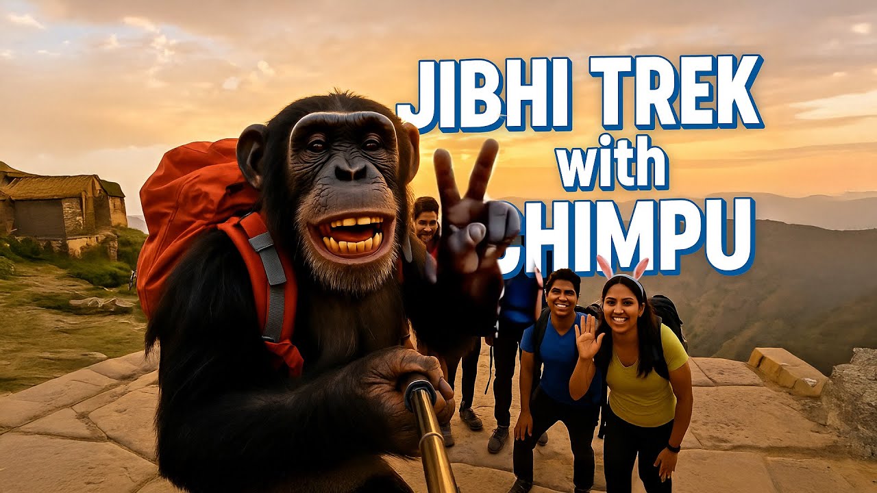 Chimpu’s Jungle Vlog Begins! 🐒 Trekking Through Jibhi Forest | Must ...