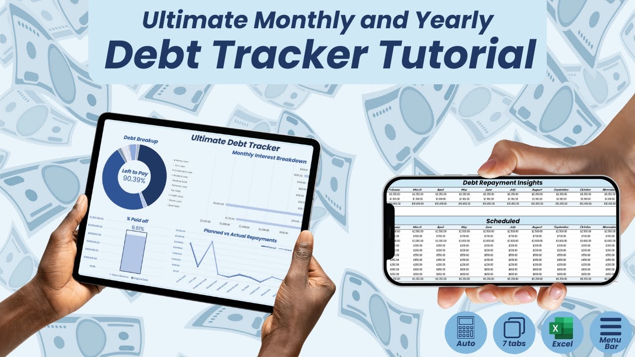 Ultimate Monthly and Yearly Debt Tracker Tutorial