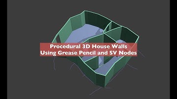 LIVENODING X Procedural 3D Simple House Walls using Grease Pencil, SV Nodes and Modifiers
