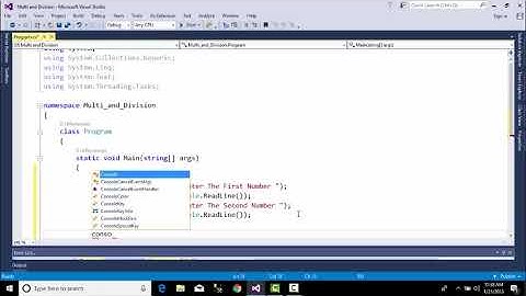 Multiplication and Division Console Application