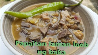 Papaitan laman loob ng baka